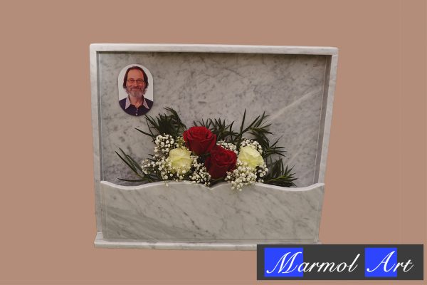 Lápida Jardinera Libro Ancho con Foto