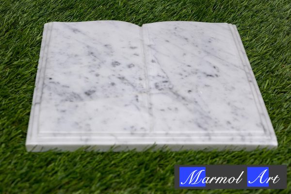 Libro de Mármol Blanco 30 x 30 x 2 solo Letras - Imagen 2