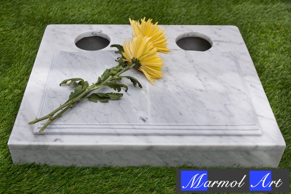 Lápida Parque Mármol Blanco solo letras - Imagen 2