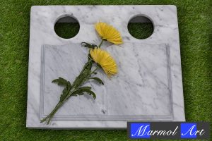 Lápida Parque Mármol Blanco solo letras