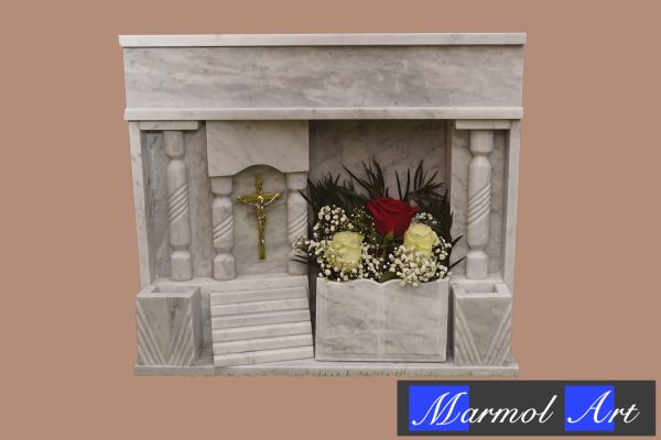 Lápida Jardinera Columnas con Cruz